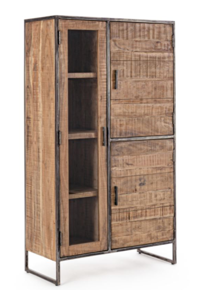 Armario vitrina 3 ptas 90x40x160 cms