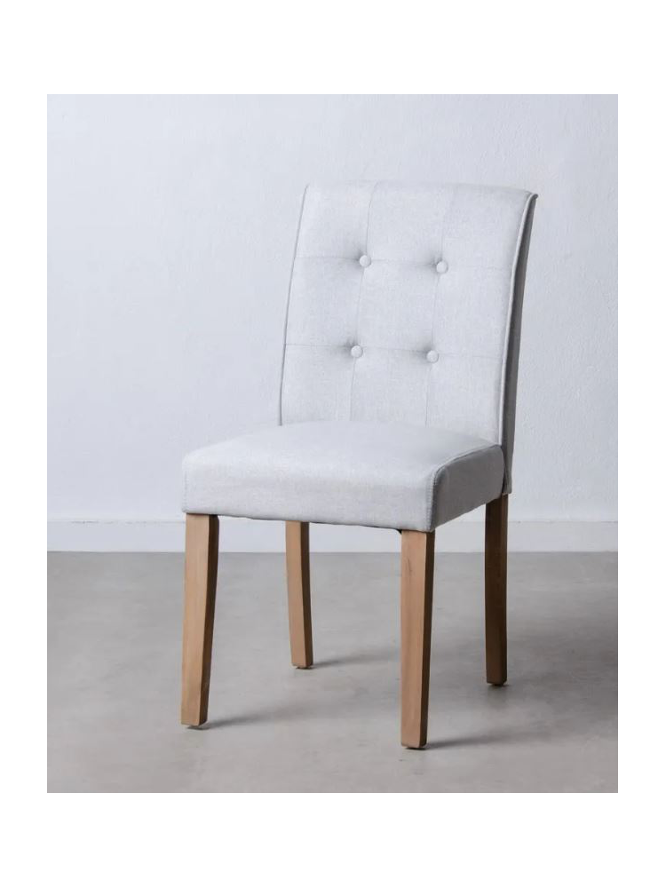 Silla BELMONT capitoné gris