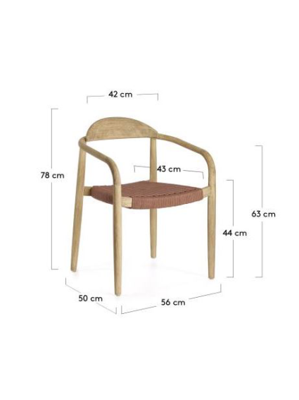 Silla PAPIER natural teja