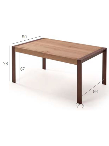 Mesa de comedor MILAN 120/200X90X75 cms