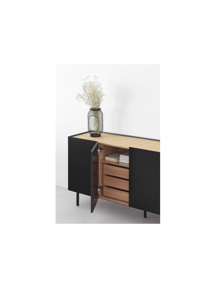 Aparador VIDAR 165X40X78 cms negro