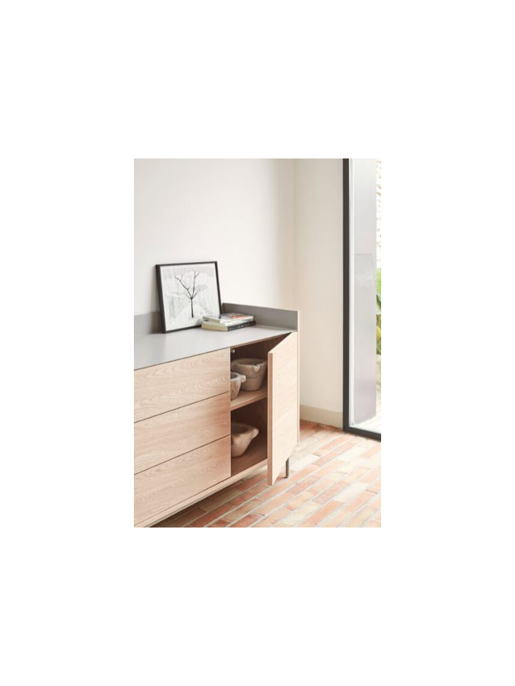 Aparador ODIN 200x45x78 cms Roble/Gris