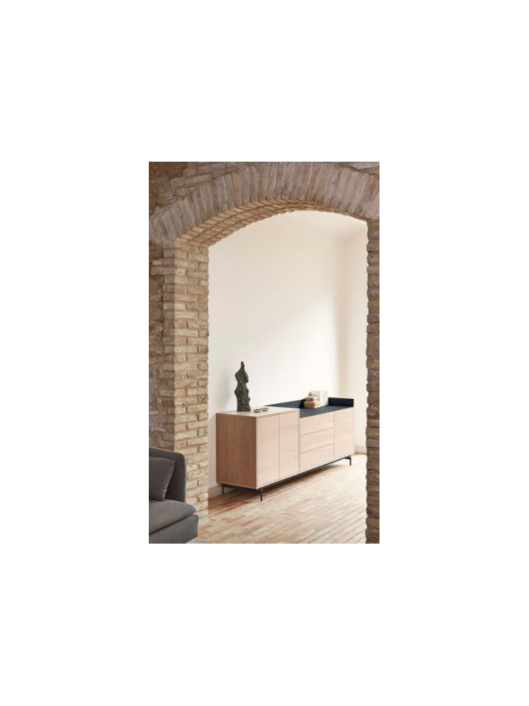 Aparador ODIN 200x45x78 cms Roble/Gris