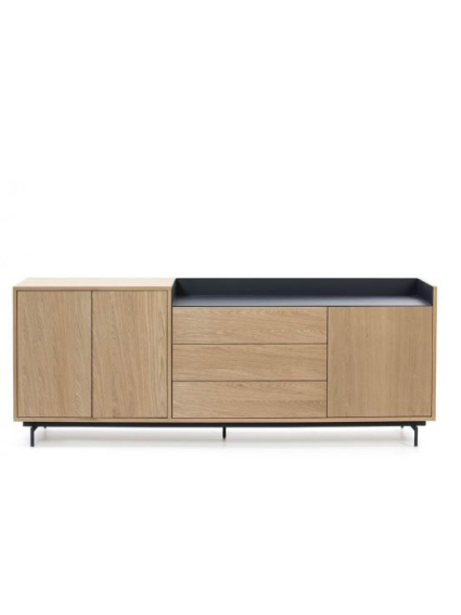 Aparador ODIN 200x45x78 cms Roble/Gris