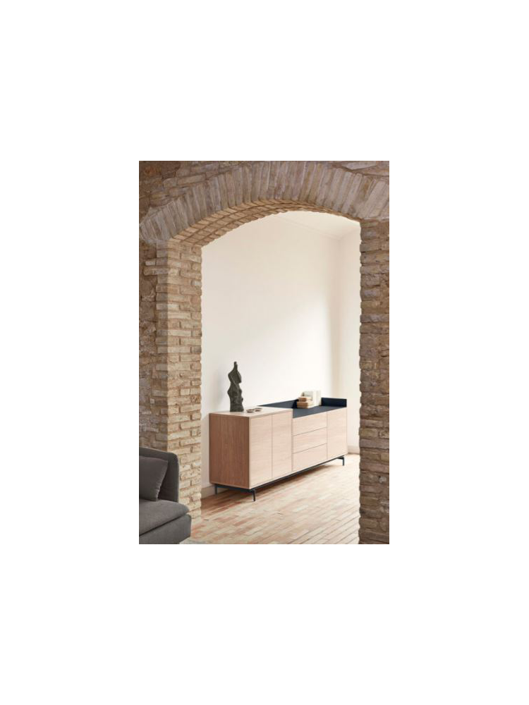 Aparador ODIN 200x45x78 cms Roble/Gris