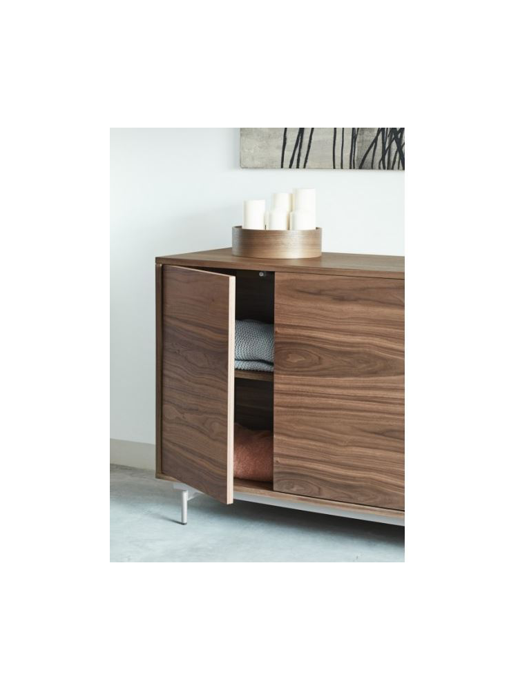Aparador ODIN 200x45x78 cms Nogal/Gris