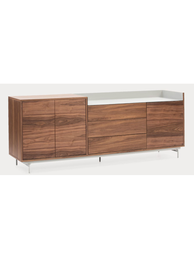 Aparador ODIN 200x45x78 cms Nogal/Gris