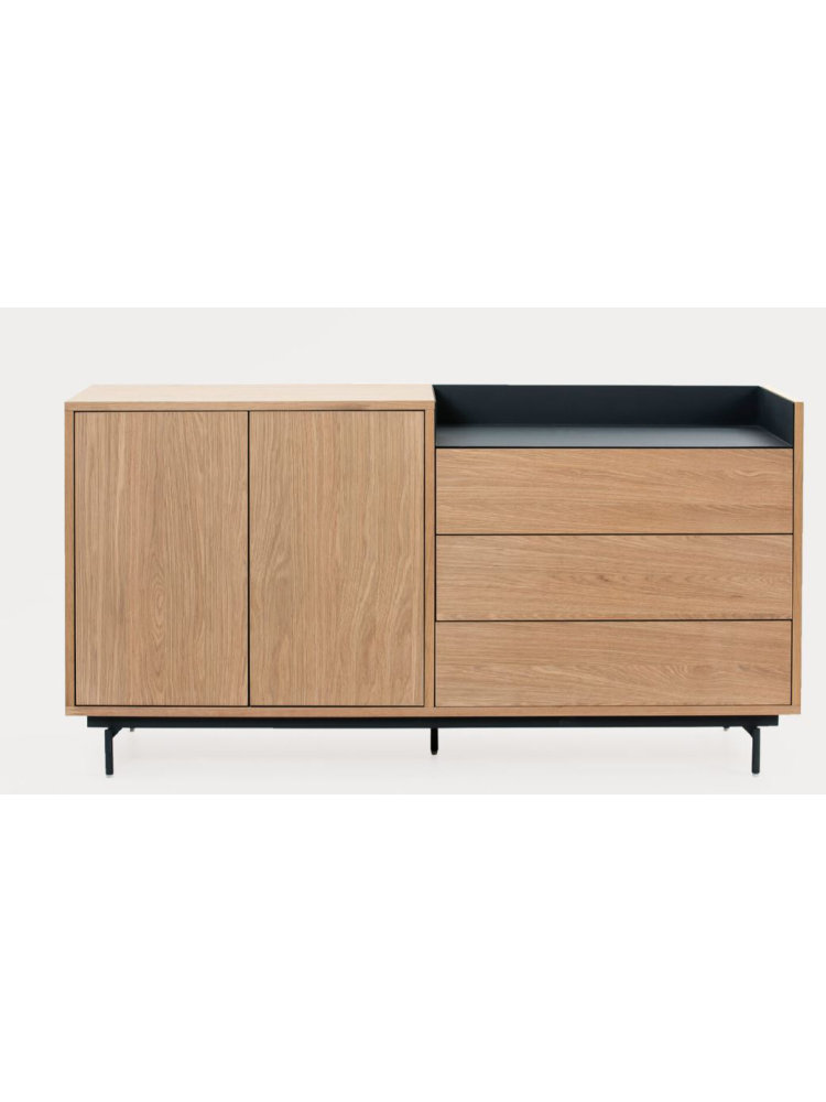 Aparador VALLEY 150x45x78 cms Roble/Gris Aparador VALLEY 150x45x78 cms Roble/Gris
