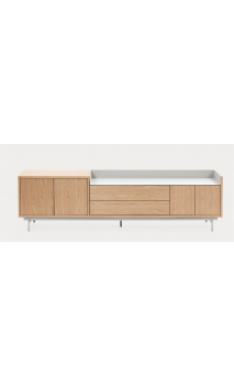 Mueble TV 180x40x50 cms VALLEY Roble/Gris
