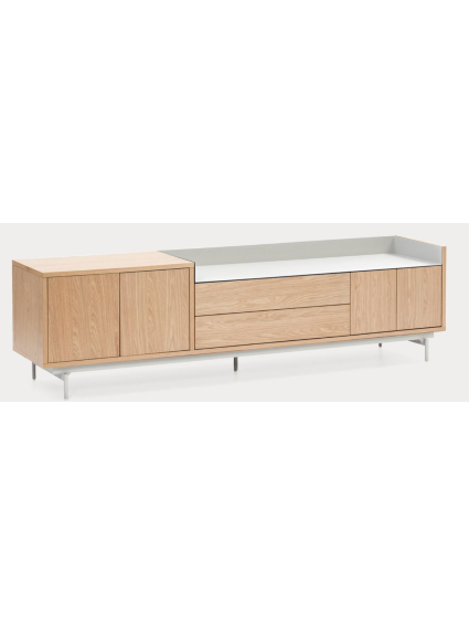 Mueble TV VALLEY 180x40x50 cms Roble/Gris