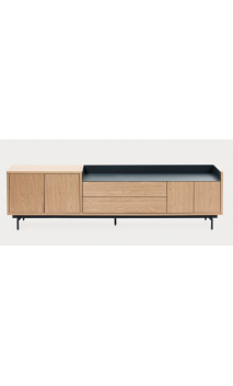 Mueble TV VALLEY 180x40x50 cms Roble/Azul