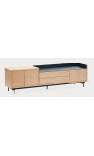 Mueble TV VALLEY 180x40x50 cms Roble/Gris