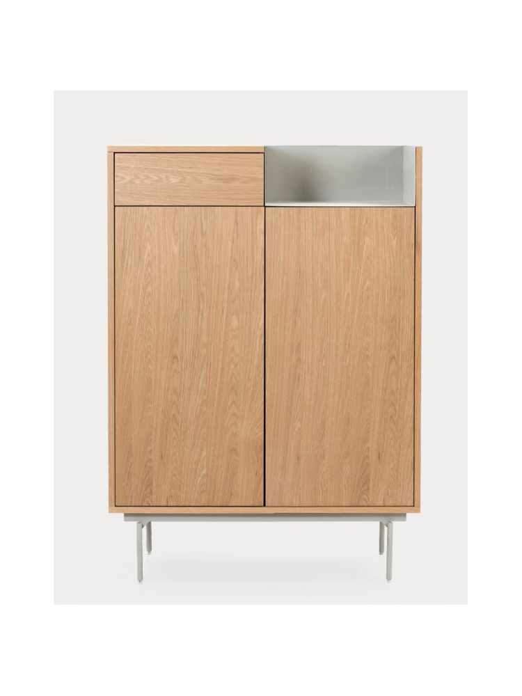 Mueble Auxiliar VALLEY 92x40x130 cms Roble/Gris Mueble Auxiliar VALLEY 92x40x130 cms Roble/Gris