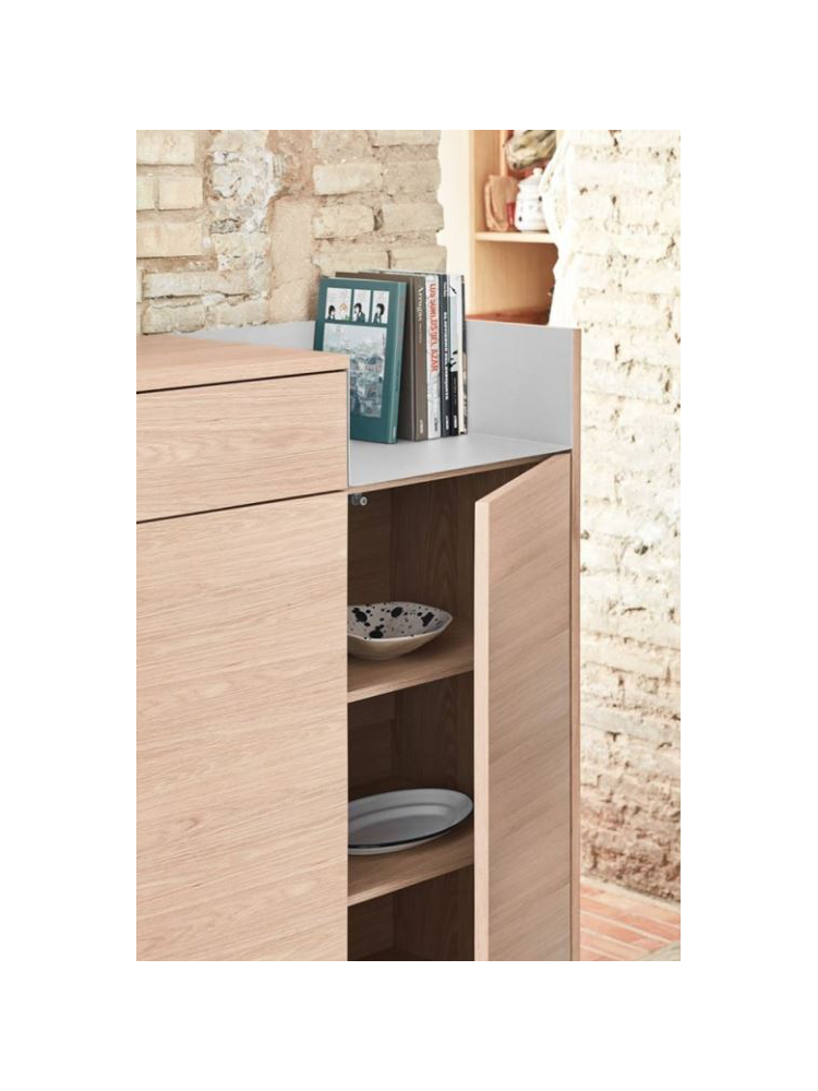 Mueble Auxiliar VALLEY 92x40x130 cms Roble/Gris