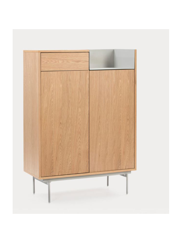 Mueble Auxiliar VALLEY 92x40x130 cms Roble/Gris