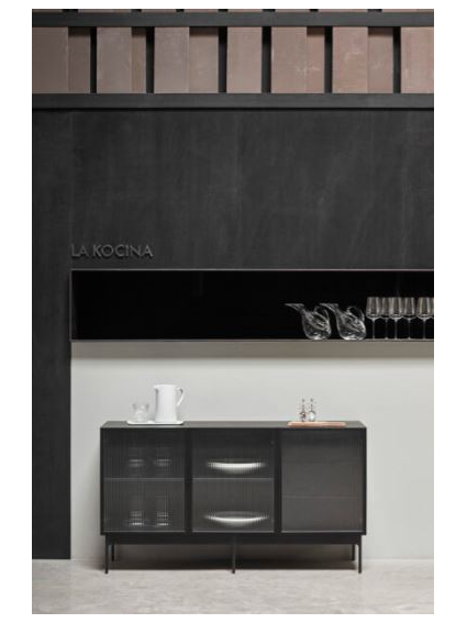 Aparador BLUR 180x45x77 cms negro