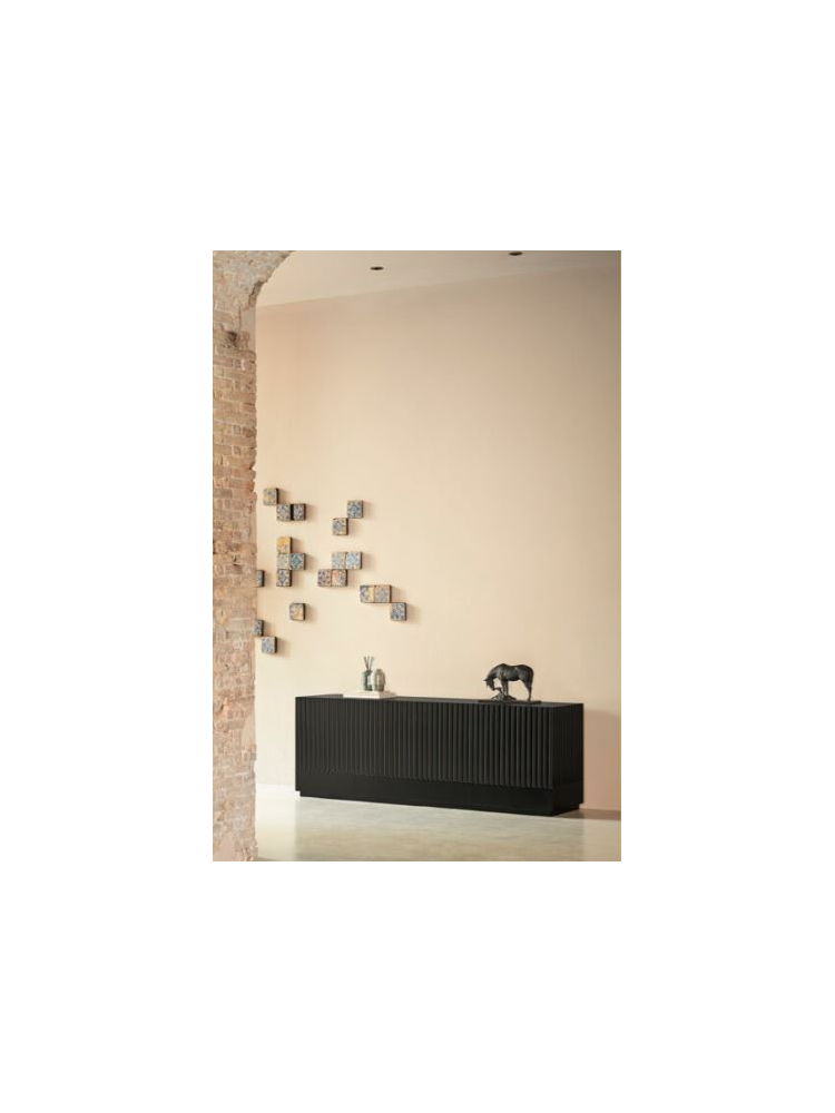 Aparador DORIC 198x48x70 cms Negro/Gris antracita