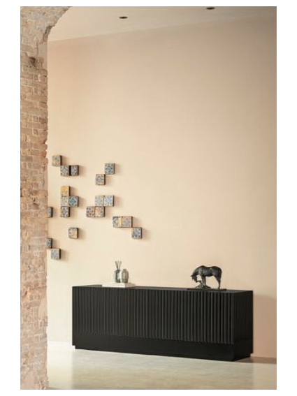 Aparador DORIC 198x48x70 cms Negro/Gris antracita