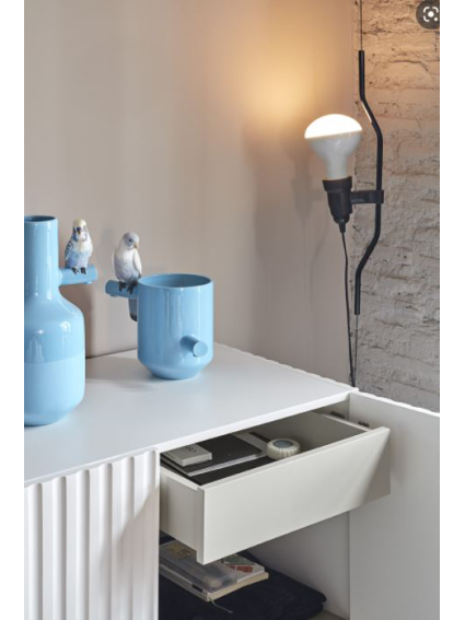 Aparador DORIC 198x48x70 cms Negro/Gris antracita