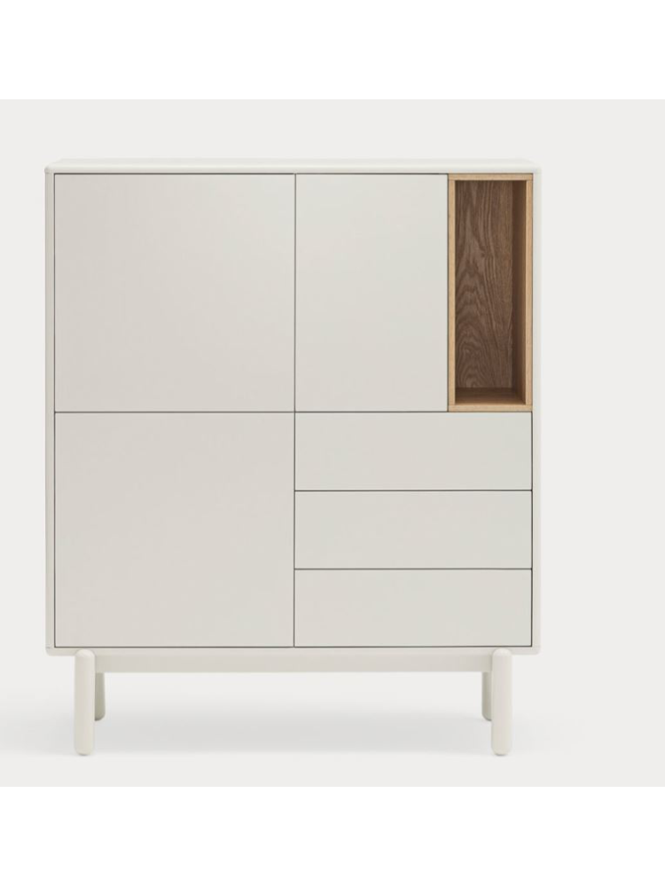 Mueble Auxiliar CORVO 100x40x120 cms Crema/Roble