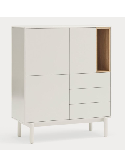 Mueble Auxiliar CORVO 100x40x120 cms Crema/Roble