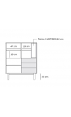 Mueble Auxiliar CORVO 100x40x120 cms Crema/Roble