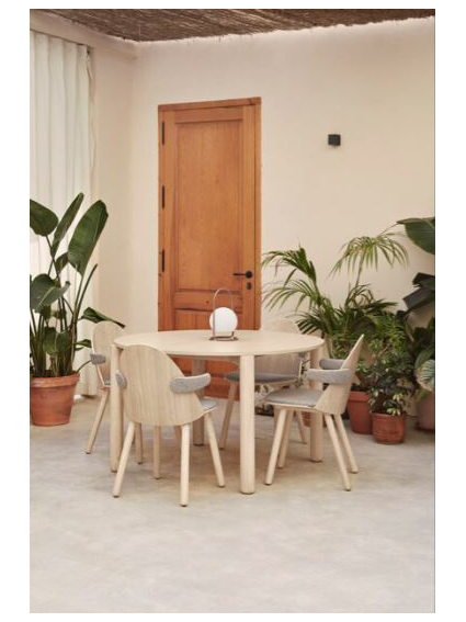 Mesa redonda ATLAS 120x75 cms natural