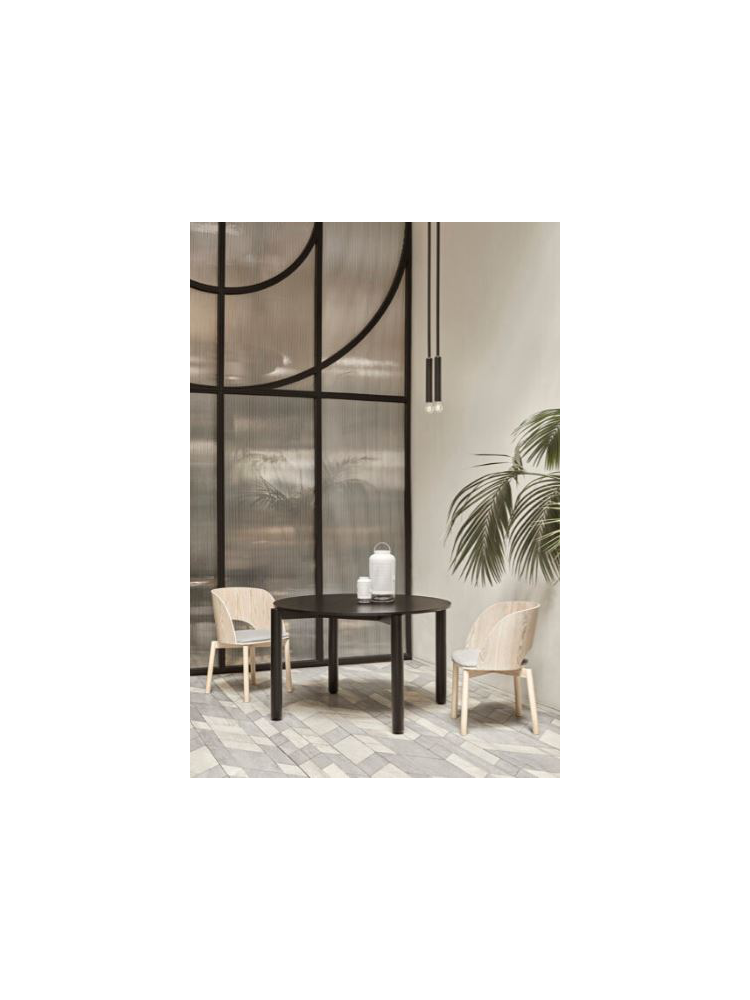 Mesa redonda ATLAS 120x75 cms negro
