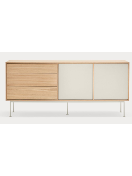 Aparador 2puertas 3cajones YOKO 180x45x81 cms Roble/Teja