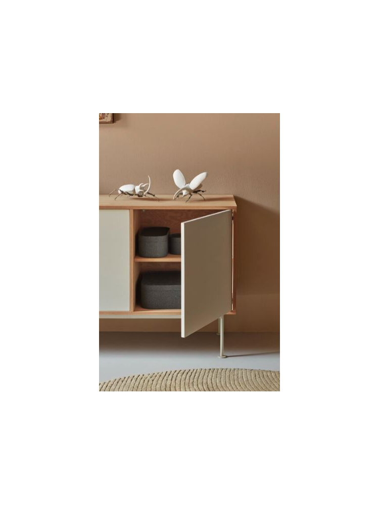 Aparador 2puertas 3cajones YOKO 180x45x81 cms Roble/Teja