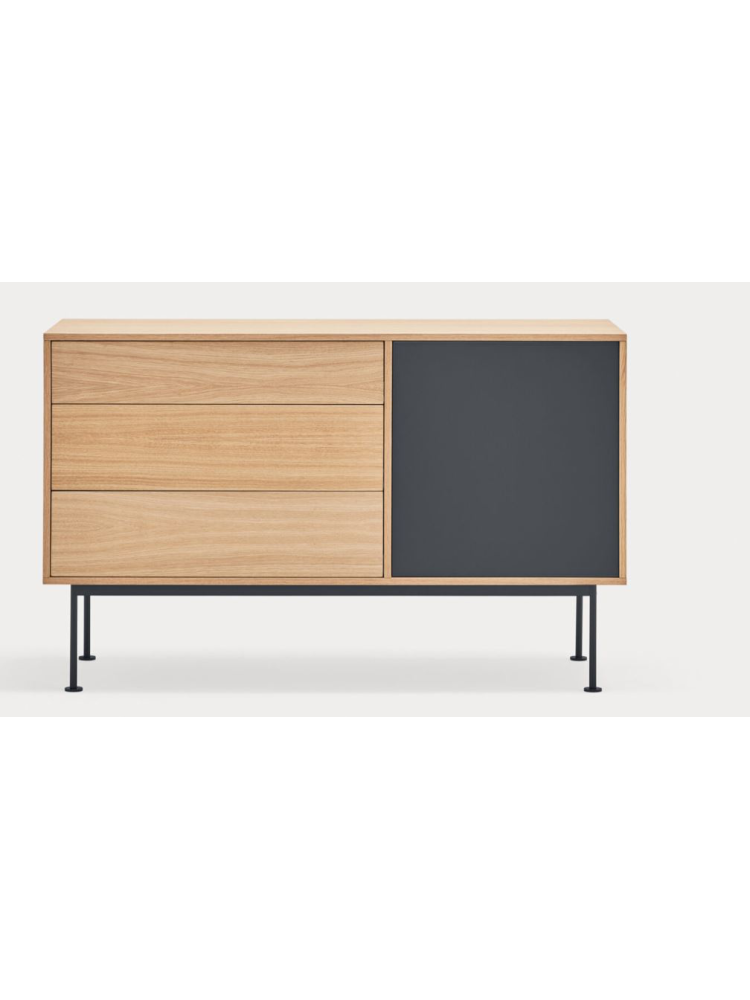 Aparador 1puerta 3cajones YOKO 128x45x81 cms Roble/Crema Aparador 1puerta 3cajones YOKO 128x45x81 cms Roble/Crema
