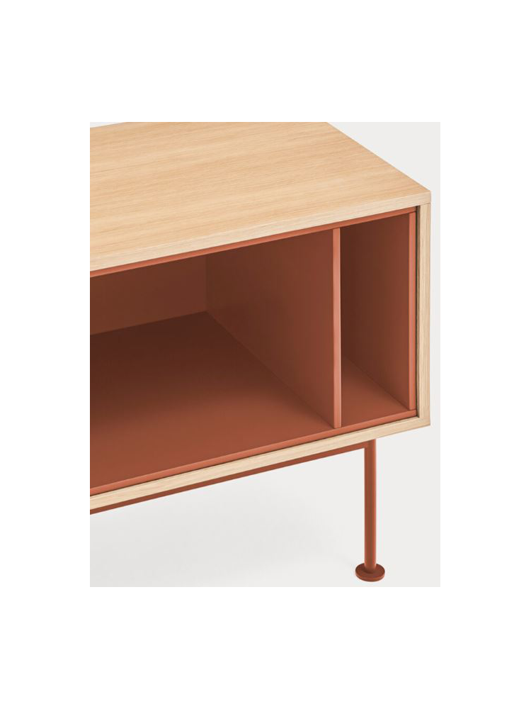 Mueble TV  1puerta 2cajones 180x40x59 cms Roble/Teja