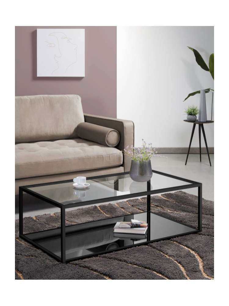 Mesa de centro GLASS 110x60x35 cms