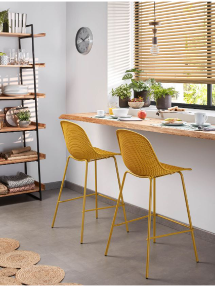 Taburete INGA amarillo  75 cms
