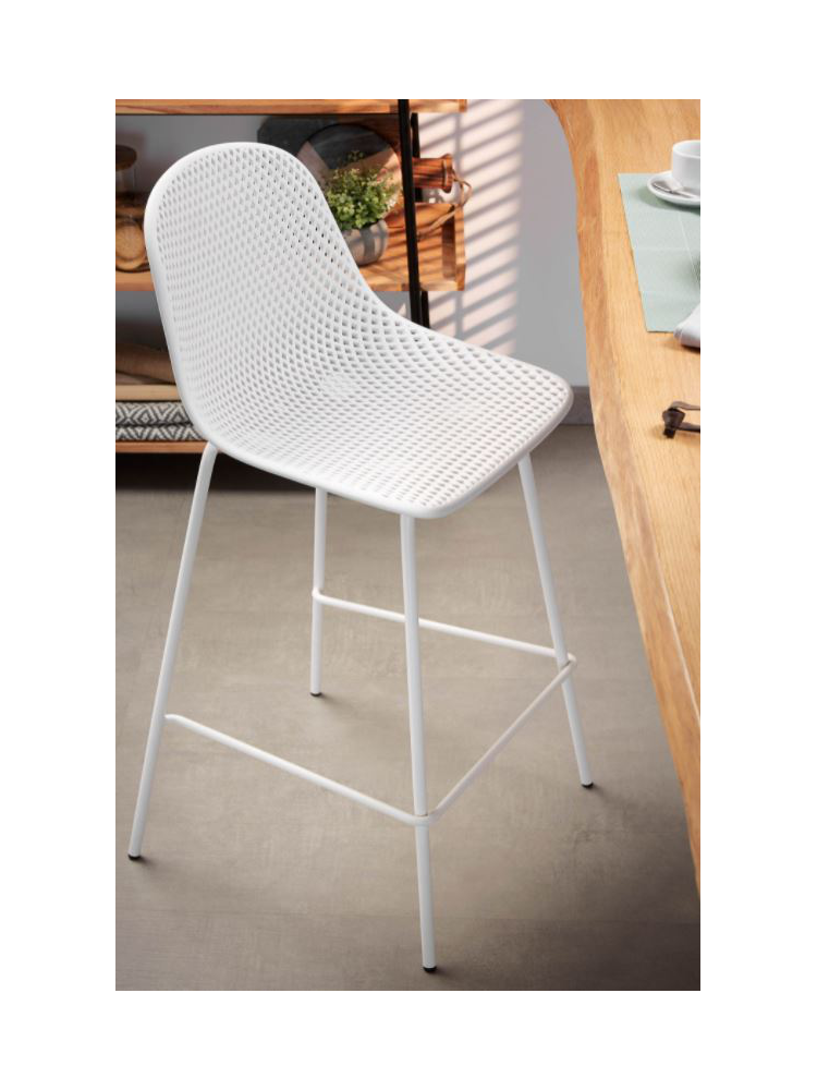 Taburete INGA blanco 65 cms