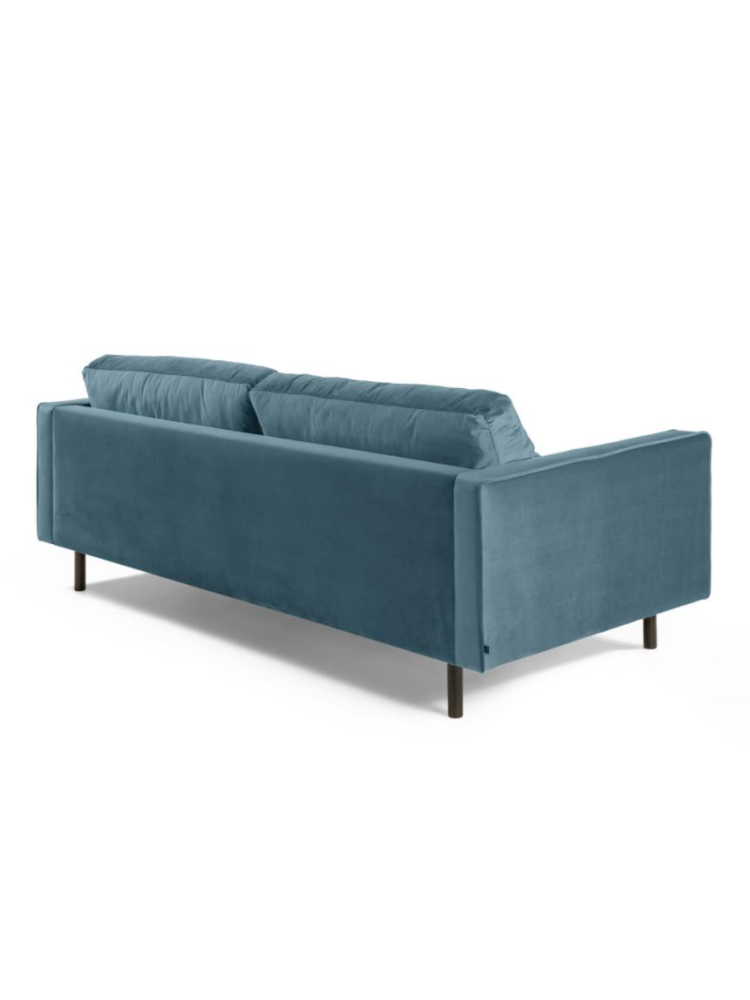 Sofá WALKIRIA 3 plazas terciopelo gris 220x98x85 cms