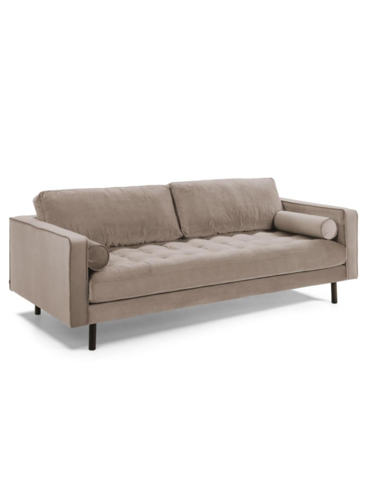 Sofá WALKIRIA 3 plazas terciopelo turquesa 222x98x85 cms Sofá WALKIRIA 3 plazas terciopelo turquesa 222x98x85 cms