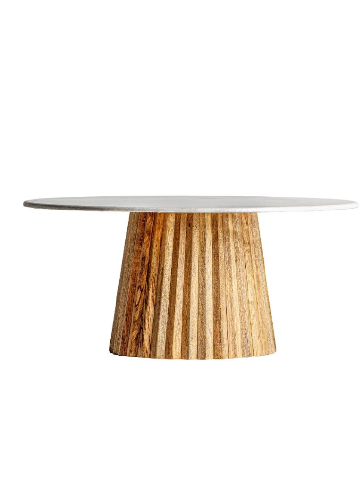 Mesa centro ARTI 100x49 cms Blanco/Natural