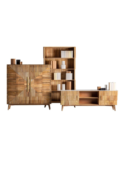 Mueble T.V.  ARTI 175x43x80cms Negro