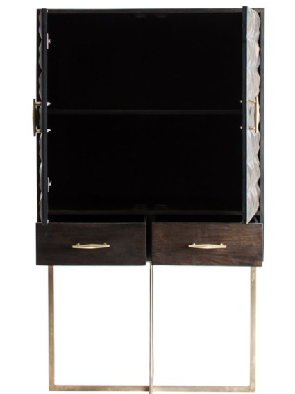 Armario JOIE 90x45x160 cms Negro/Oro