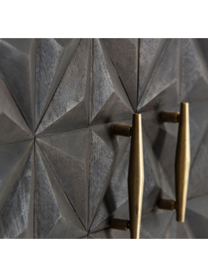 Armario JOIE 90x45x160 cms Negro/Oro