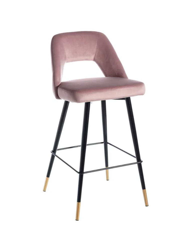 Taburete terciopelo IRINA Café 75cms Taburete terciopelo IRINA Café 75cms