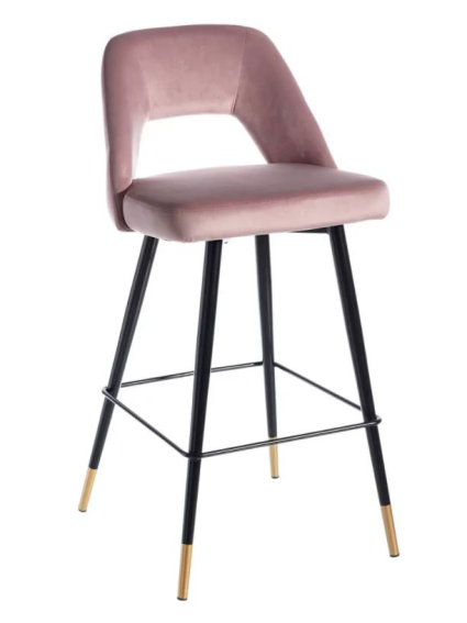 Taburete terciopelo IRINA  Café 75cms