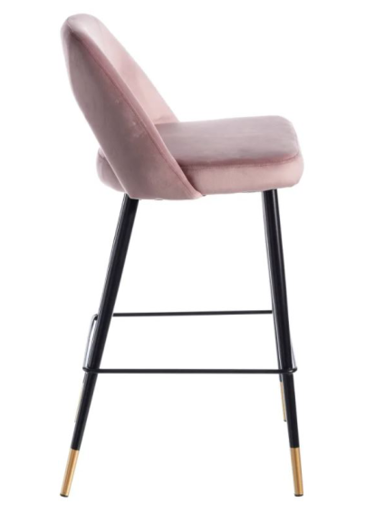 Taburete terciopelo IRINA  Café 75cms