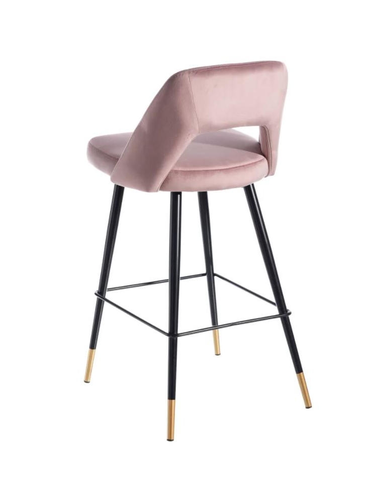 Taburete terciopelo IRINA  Café 75cms