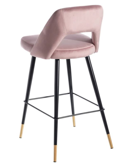 Taburete terciopelo IRINA  Café 75cms