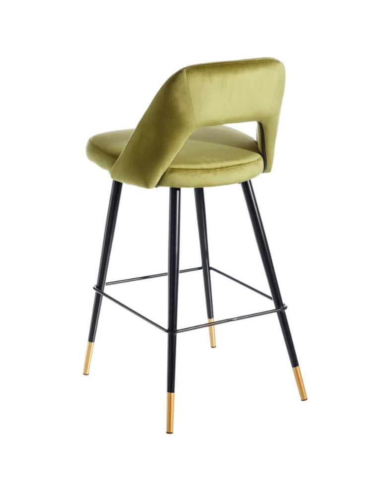 Taburete terciopelo IRINA azul 75cms