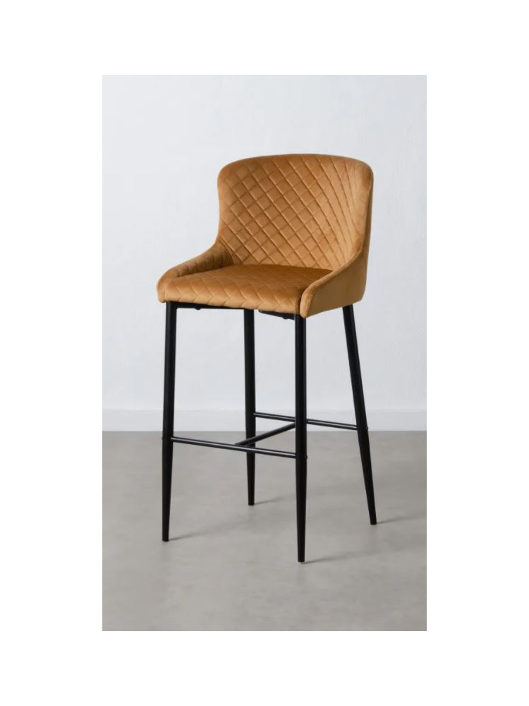 Taburete terciopelo EDITH  topo 75 cms