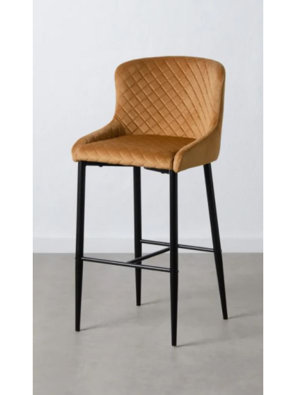 Taburete terciopelo EDITH  topo 75 cms