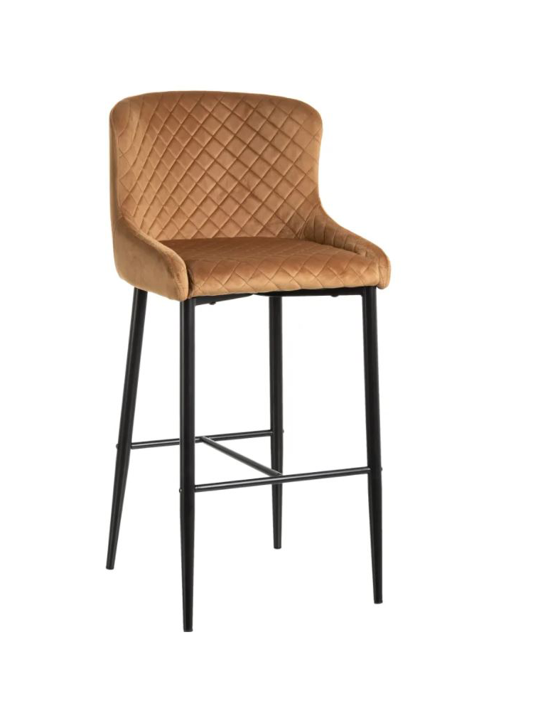 Taburete terciopelo EDITH  topo 75 cms